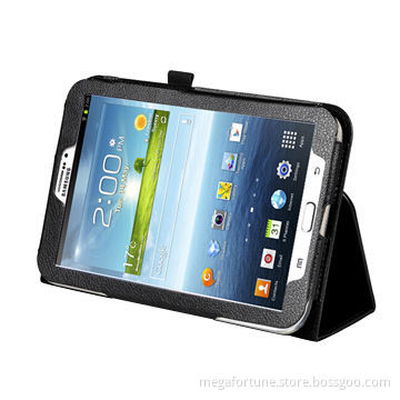 Cute Wallet Leather Case for Samsung Galaxy Tab3 P3200, with Card Slots, Inside Hard Cover